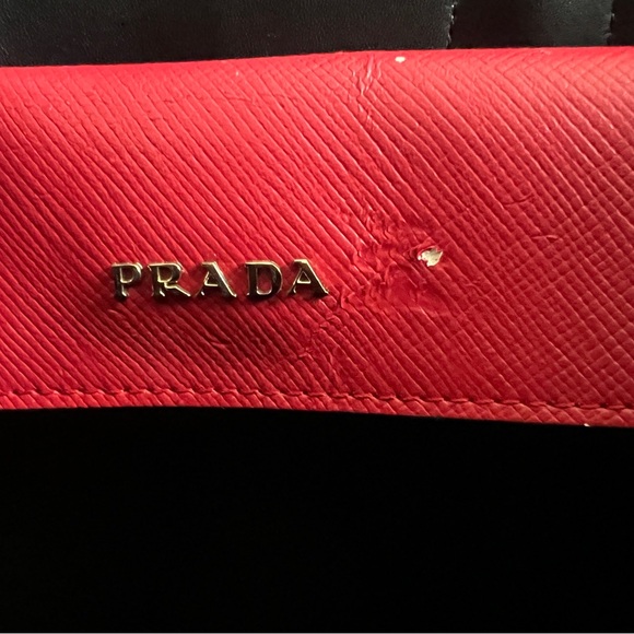 Designer Red Leather Tote Bag - Picture 11 of 14